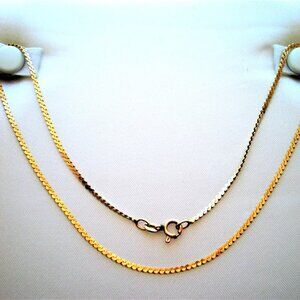 Vintage Italy Designer BALESTRA 14K 585 Yellow Gold Snake Design Necklace Chain